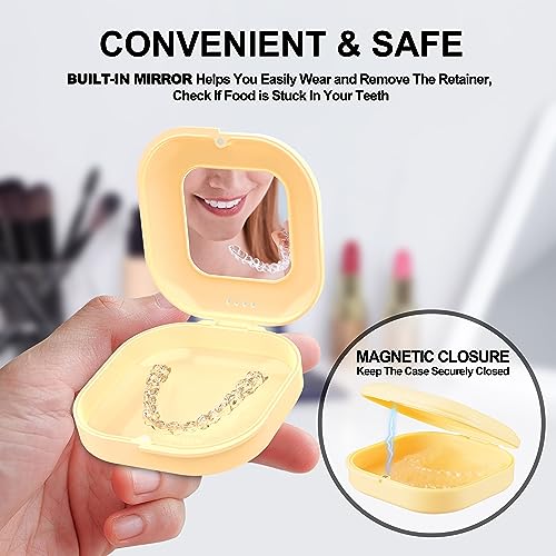Retainer Case with Mirror and Vent Holes, Cute Retainer Holder Case Compatible with Invisalign HeigoeostBuy Supplements Australia