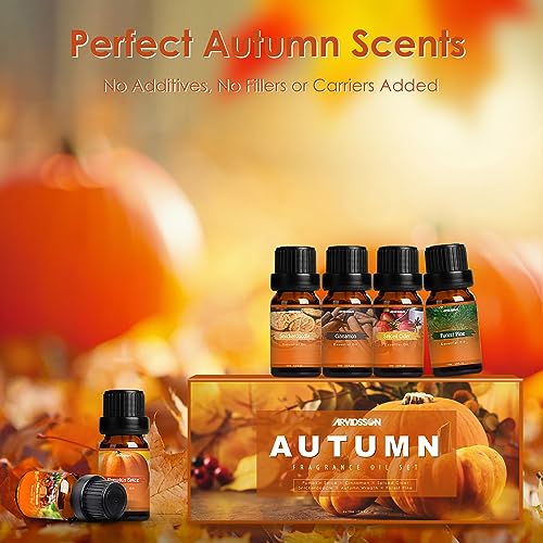 Autumn Fragrance Oil Set, Premium Fall Essential Oils for Diffuser and Candle Making -Cinnamon ARVIDSSONBuy Supplements Australia