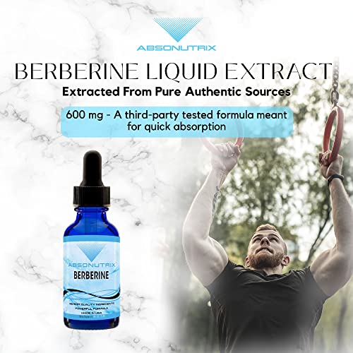 Absonutrix Berberine Supplement 600 mg, 4 Fl Oz Large Bottle, Healthy Weight Loss Support AbsonutrixBuy Supplements Australia