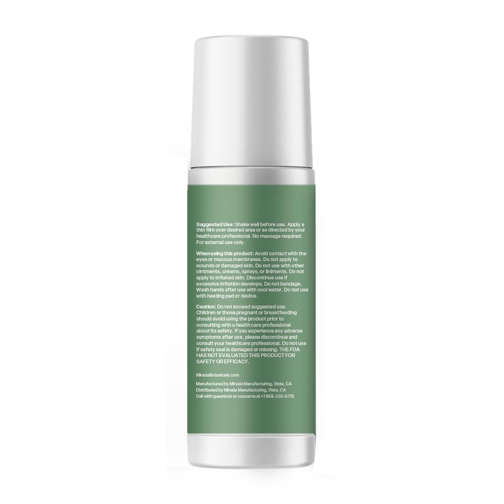 Mirada Botanicals Hemp Cooling Relief Roll-On – 2000mg - Menthol & Arnica – Muscle & Joint Support Mirada BotanicalsBuy Supplements Australia