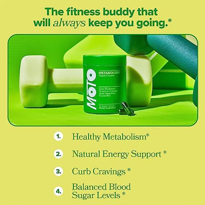 MOTO Metabolism Support for Women - Natural Energy, Curb Cravings, Healthy Metabolism - EGCG O PositivBuy Supplements Australia
