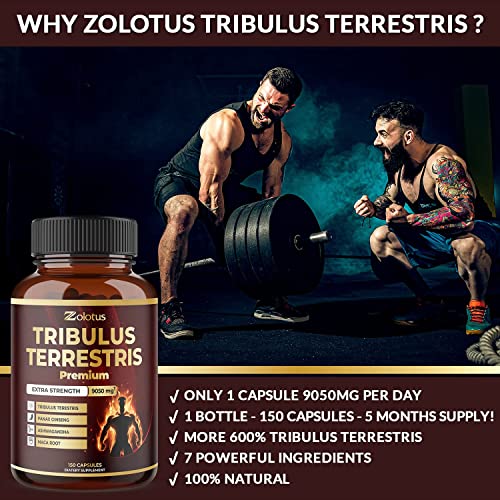 Tribulus Terrestris Supplement for Men & Women, 9050mg Per Capsule, 5-Month Supply ZolotusBuy Supplements Australia
