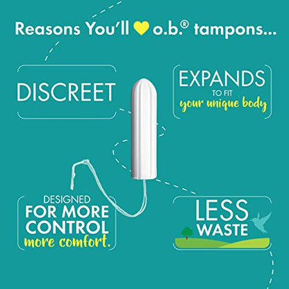 o.b. Pro-Comfort Non-Applicator Tampons, Super Absorbancy, 40 Count (Pack of 1) o.b.Buy Supplements Australia