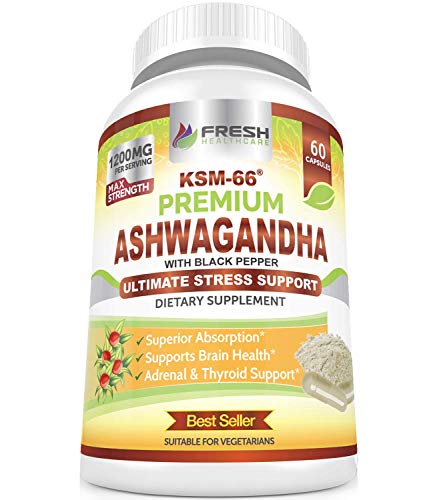 FRESH HEALTHCARE Ashwagandha Capsules KSM 66-1200mg Pure and Potent FRESH HEALTHCAREBuy Supplements Australia