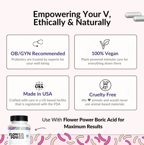 Flower Power 'Divine Vagine' Blend - 30 ct for Balance Urinary Tract Infection, V Health Support for Women Flower PowerBuy Supplements Australia