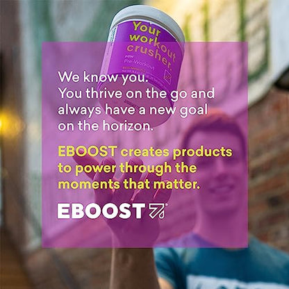 EBOOST POW Natural Pre Workout Powder - 20 Servings - Berry Melon Fizz - Pre Workout EBOOSTBuy Supplements Australia