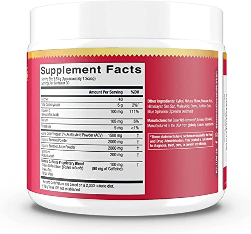 Essential Elements PreWorkout Powder with Beet Root & ACV | Superfood Energy Supplement Essential ElementsBuy Supplements Australia