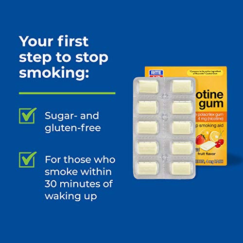 Rite Aid Nicotine Gum, 4 mg - 100 Count | Quit Smoking Aid | Nicotine Rite AidBuy Supplements Australia