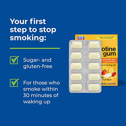 Rite Aid Nicotine Gum, 4 mg - 100 Count | Quit Smoking Aid | Nicotine Rite AidBuy Supplements Australia