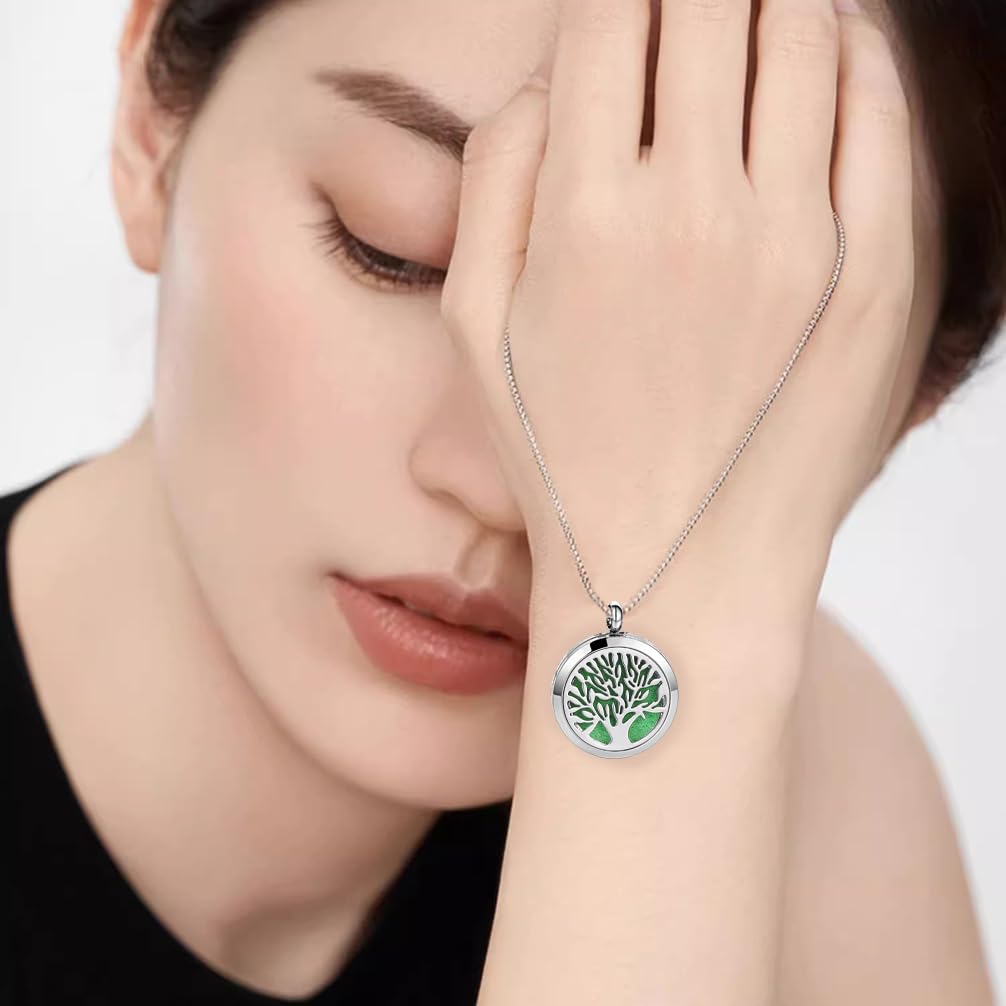 Aromatherapy Essential Oil Diffuser Necklace Tree of Life Cloud Design Stainless Steel Locket JEAN SMILEBuy Supplements Australia