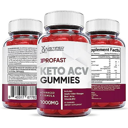 Justified Laboratories ProFast Keto ACV Gummies 1000MG Pro Fast Vegan Non GMO Justified LaboratoriesBuy Supplements Australia