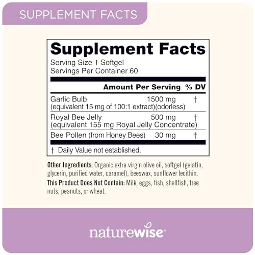 NatureWise Garlic Odorless Softgels 1500mg Support Teeth & Immune System Health NatureWiseBuy Supplements Australia