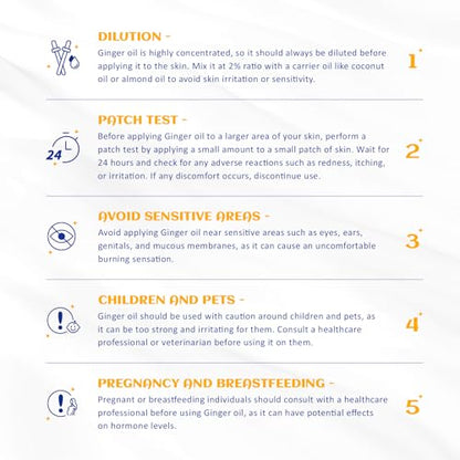HIQILI Pure Ginger Essential Oil 3.38 Fl Oz, Pure Natural Premium Ginger Oil for Massage HIQILIBuy Supplements Australia