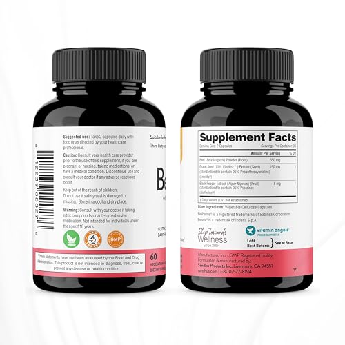 Sandhu's Beet Root Powder Capsules with Bioperine| 60 Capsules, 60 Days Supply Sandhu'sBuy Supplements Australia