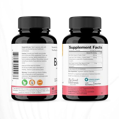 Sandhu's Beet Root Powder Capsules with Bioperine| 60 Capsules, 60 Days Supply Sandhu'sBuy Supplements Australia