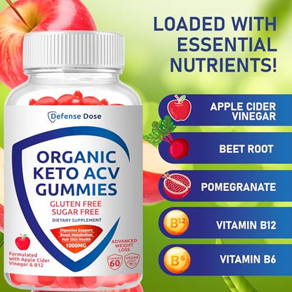 Organic Keto ACV Gummy Advanced Weight Loss - Gluten & Sugar Free Pro Active Rapid Belly Defense DoseBuy Supplements Australia