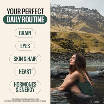 Orlo DHA Supplement 1000mg - 3X Absorption Natural Icelandic Nordic Omega 3 DHA & EPA for Brain & Eye Support – Vegan Fish Oil Alternative, No Fishy Aftertaste, 60 Easy-to-Swallow Mini Softgels OrloBuy Supplements Australia