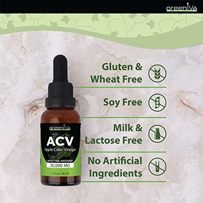 GreenIVe ACV Drops Apple Cider Vinegar Tincture with The Mother Weight Management GreenIVeBuy Supplements Australia