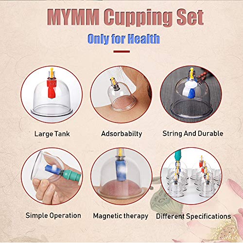 MYMM 12 Cupping Cups Sets Biomagnetic Traditional Professional Chinese Therapy Massage MYMMBuy Supplements Australia