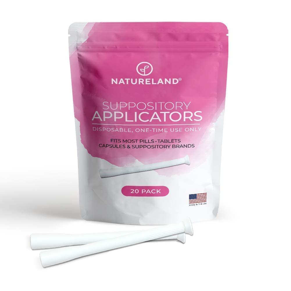 Natureland [40 Count Boric Acid Suppositories 600mg w/ [20 Pack] Vaginal Applicator - Feminine Care NaturelandBuy Supplements Australia