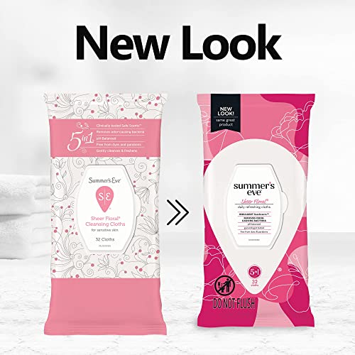 Summer's Eve Sheer Floral Daily Refreshing Feminine Wipes, Removes Odor, pH balanced Summer's EveBuy Supplements Australia