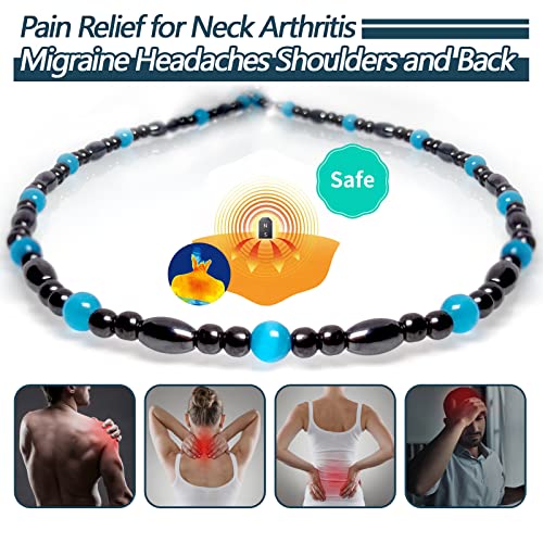Magnetic Therapy Necklace Hematite Necklace Black Obsidian Aquamarine Magnetic Necklace HionBuy Supplements Australia