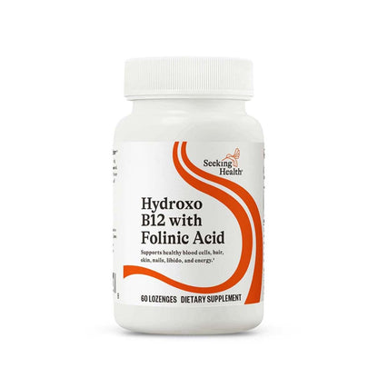 Seeking Health Hydroxo B12 with Folinic Acid - Supplement with Non-Methylated Form of Folate - Vitamin B12 Complex