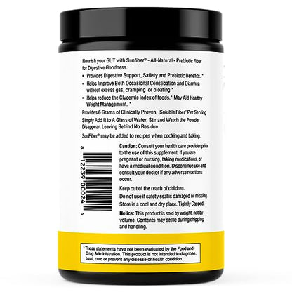 Sandhu's Prebiotic Fiber Supplement Powder –30 Servings- SunFiber® –Low FODMAP Sandhu'sBuy Supplements Australia