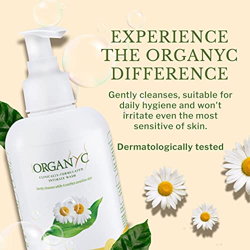 Organyc Feminine Intimate Wash for Sensitive Skin with Chamomile, Free from Chlorine, Parabens OrganycBuy Supplements Australia