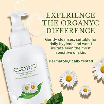 Organyc Feminine Intimate Wash for Sensitive Skin with Chamomile, Free from Chlorine, Parabens OrganycBuy Supplements Australia