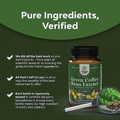 Pure Green Coffee Bean Extract Supplement – Best for Weight Loss Appetite Suppressant Natures CraftBuy Supplements Australia