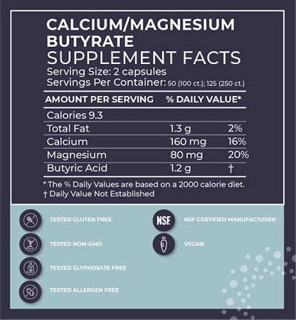 BodyBio Butyrate with Calcium & Magnesium - Supports Healthy Digestion, Gut & Microbiome BodyBioBuy Supplements Australia