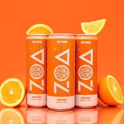 ZOA Energy Drink & ZOA+ Pre-Workout Bundle, Orange Grapefruit and Wild Orange, 12 Fl Oz (Pack Of 24)