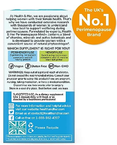 Health & Her Perimenopause Mind, Cognitive Function Support, Pre-Menopause Health and HerBuy Supplements Australia
