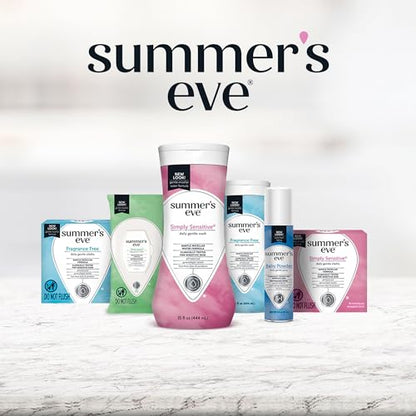 Summer's Eve Fragrance Free Gentle Daily Feminine Wipes, Removes Odor, pH balanced, 32 Count, 4 Pack Summer's EveBuy Supplements Australia