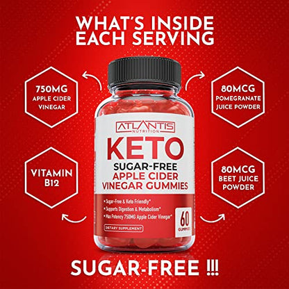 Sugar-Free Keto ACV Gummies for Weight Loss - Apple Cider Vinegar Keto ACV Gummies Atlantis NutritionBuy Supplements Australia