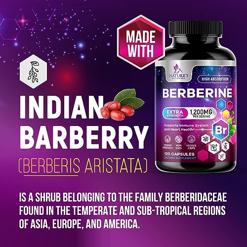 Berberine Supplement 1200mg per Serving - High Absorption Heart Health Support Nature's NutritionBuy Supplements Australia