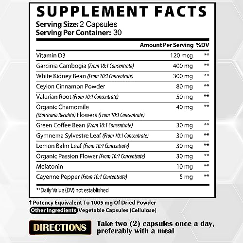 12in1 Night Time Fat Burner for Women - VitaminD.3, Garcinia Cambogia, White Kidney Bean SatoomiBuy Supplements Australia