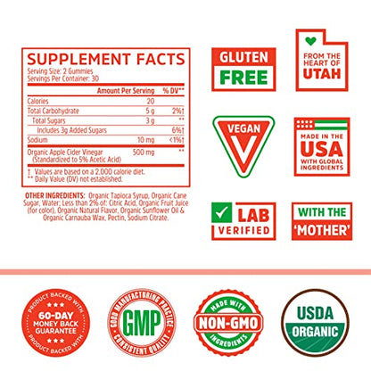 Zhou Nutrition Apple Cider Vinegar Gummies with The Mother, ACV Detox & Cleanse Zhou NutritionBuy Supplements Australia