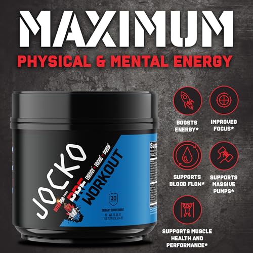 JOCKO FUEL Ultimate Pre Workout Powder - Pre-Workout Energy Powder Drink for Men JOCKO FUELBuy Supplements Australia
