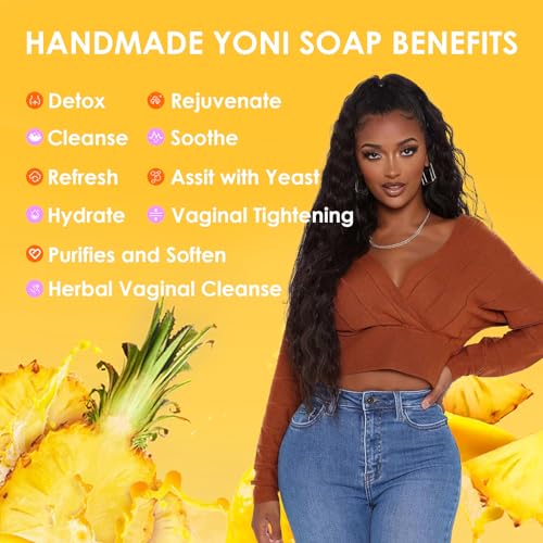 2 PCS Yoni Soap Bars Feminine Wash, 100% Natural Organic Yoni Bar Soap for Women Ph Balance Yoni BASSIBuy Supplements Australia