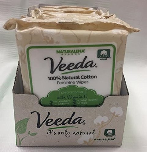 Veeda 100% Natural Cotton PH Balanced Hypoallergenic Feminine Wet Wipes, Safe Cleansing Cloths VeedaBuy Supplements Australia