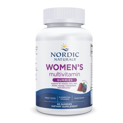 Nordic Naturals Women's Multivitamin Gummies, Mixed Berry - 60 Gummies - Support for Healthy Skin, Hair, Bones, Energy & Immunity - Non-GMO, Vegetarian - 30 Servings Nordic NaturalsBuy Supplements Australia