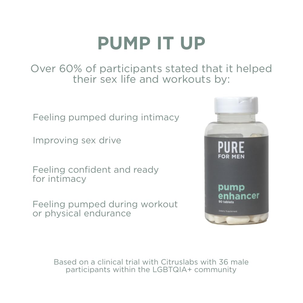Pure for Men Pump Enhancer | Pre Workout Supplement for Muscle Pump, Stamina Pure for MenBuy Supplements Australia