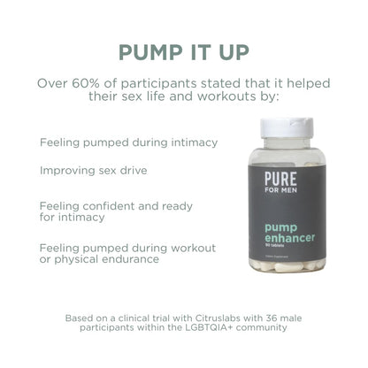 Pure for Men Pump Enhancer | Pre Workout Supplement for Muscle Pump, Stamina Pure for MenBuy Supplements Australia