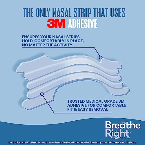 Breathe Right Nasal Strips | Extra Strength | Clear | For Sensitive Skin Breathe RightBuy Supplements Australia