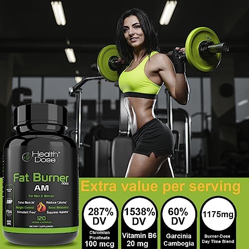 Health Dose Fat Burner AM. Weight Control & Metabolism Boost. For Active Lifestyles. Health DoseBuy Supplements Australia