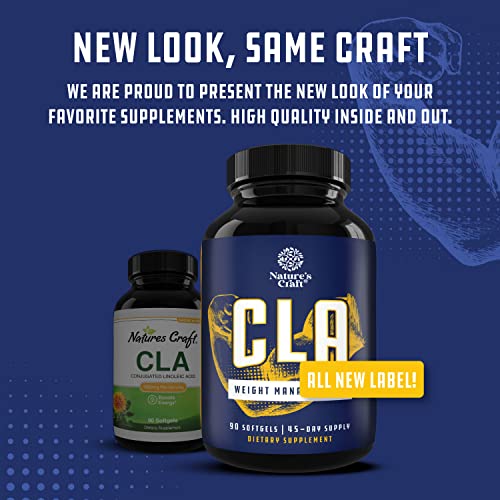CLA Diet Weight Loss Pills - Women and Men - Pure Conjugated Linoleic Acid - Safflower Natures CraftBuy Supplements Australia